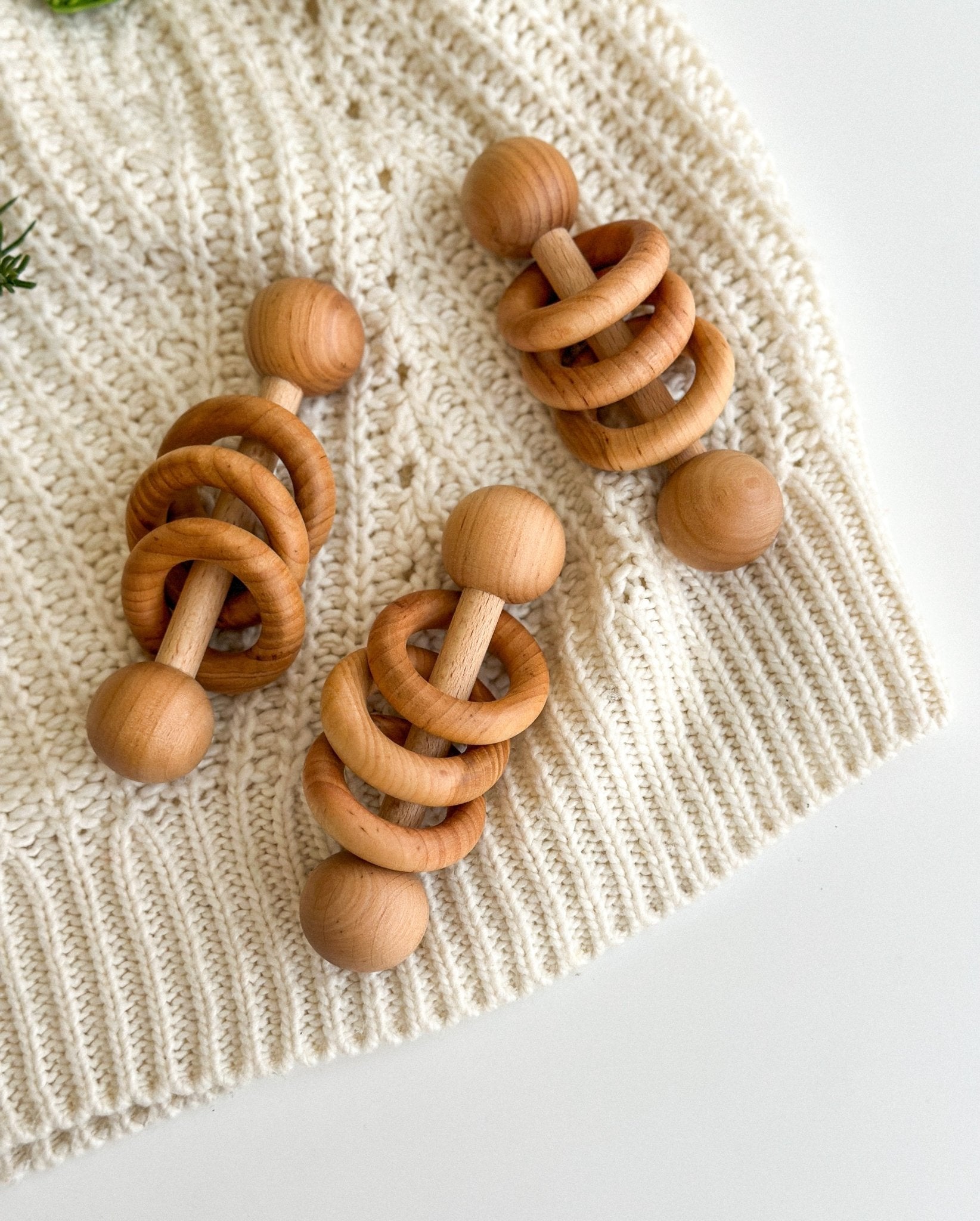 Montessori Wooden Rattle for Toddlers - WoollyFox